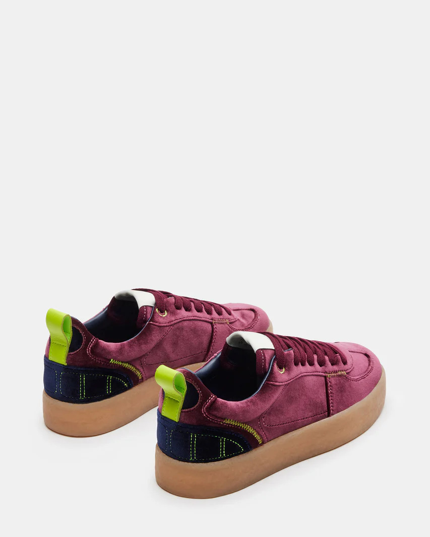 TUCKER Burgundy Multi Platform Low-Top Sneaker | Women's Sneakers | Steve Madden (US)