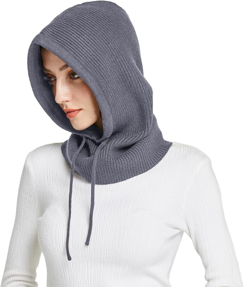 Facecozy Winter Hats for Women, Wool Blend Hooded Scarf Hat for Women Balaclava Knit Skull Cap Be... | Amazon (US)