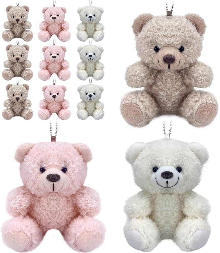 12 Pieces Mini Teddy Bear Bulk,4 inch Small Stuffed Animal Toy, Soft Plush Mini Teddy Bears for D... | Amazon (US)