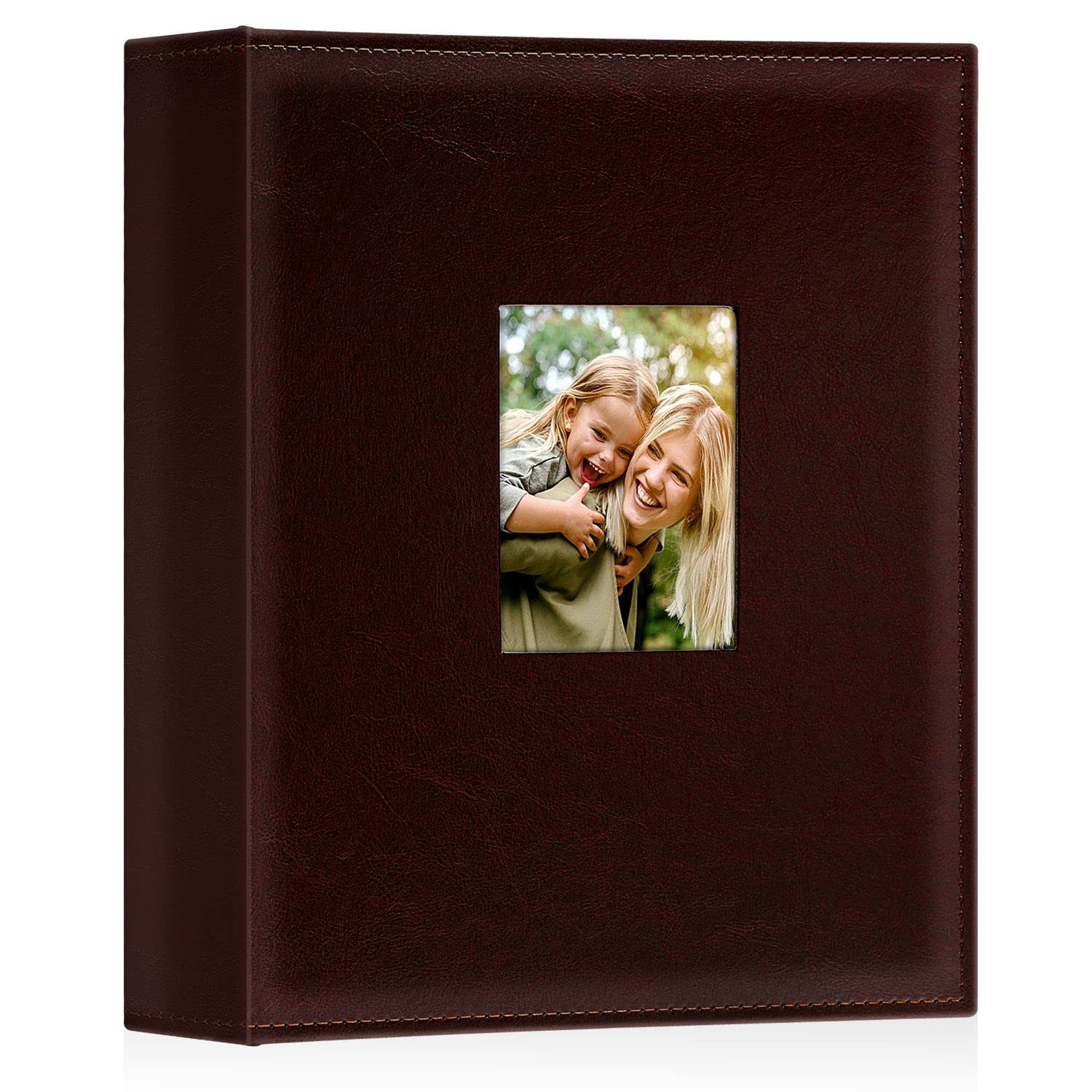 Ywlake Photo Album 4x6 400 Pockets, Leather Photo Albums Holds 400 Vertical Pictures Only Brown | Amazon (US)