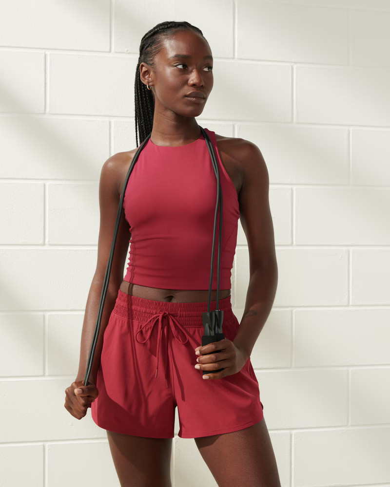 YPB motionTEK High Rise Lined Workout Short | Abercrombie & Fitch (US)