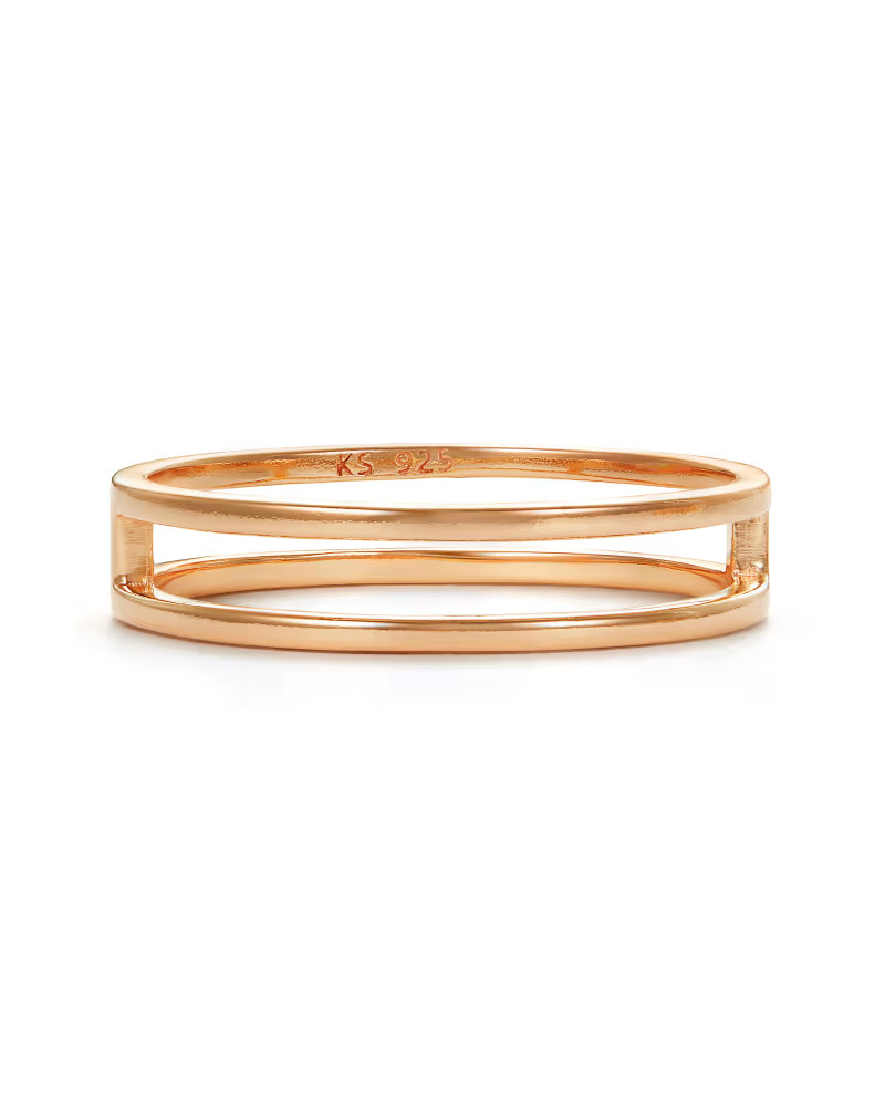 Bennett Double Ring in Rose 18k Gold Vermeil | Kendra Scott