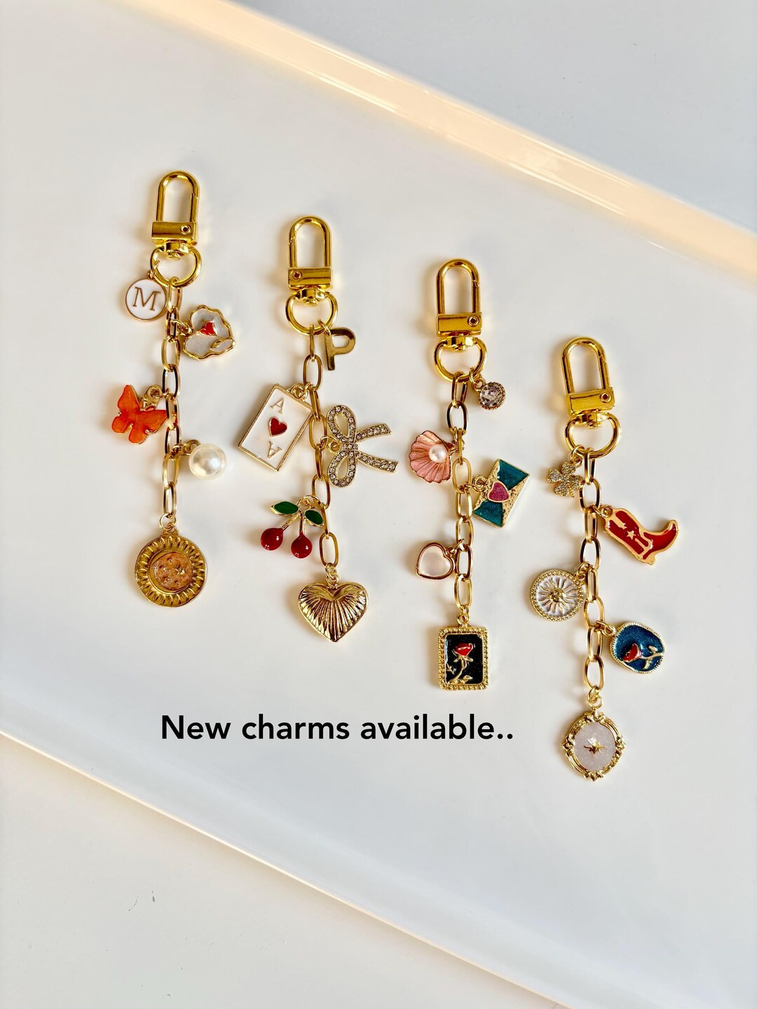 Custom Keychain-personalized Bag Charm, Purse Accessory, Bridesmaid Gift, Initial & Birthstone Ke... | Etsy (US)