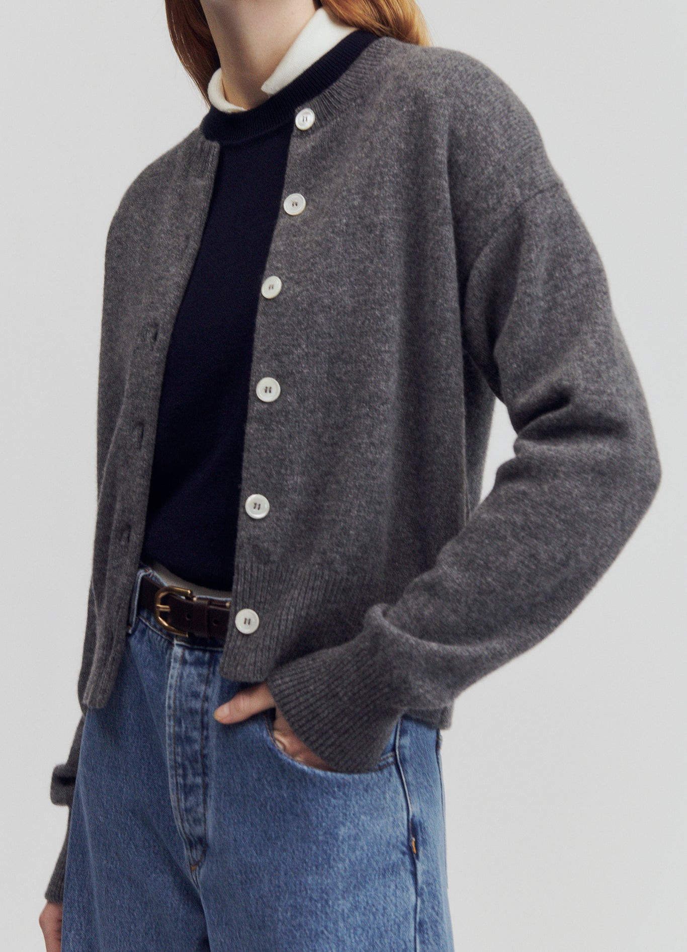 Ada Geelong Crewneck Cardigan | &Daughter