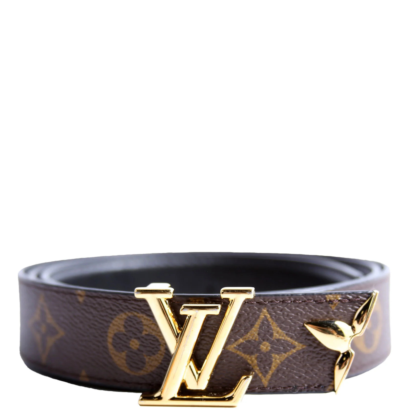 Pretty LV 30MM Reversible Leather/Monogram Belt Size 90/36 Brown | Keeks Designer Handbags