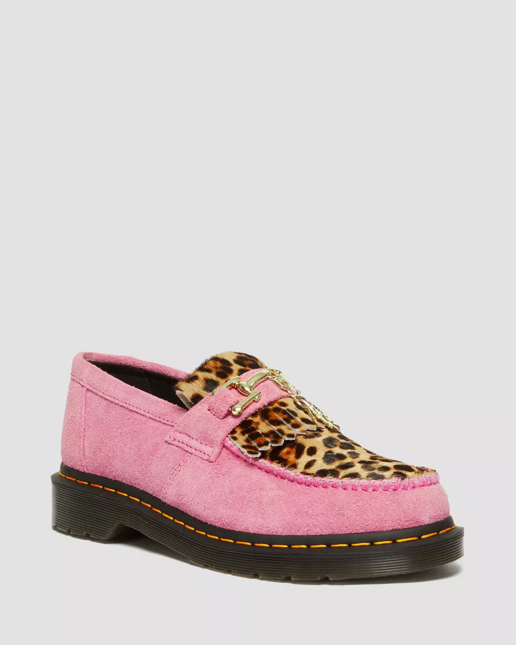 Adrian Hair-On Leopard Snaffle Loafers | Dr. Martens