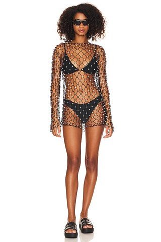 Tularosa Siren Sea Mini Dress in Black from Revolve.com | Revolve Clothing (Global)