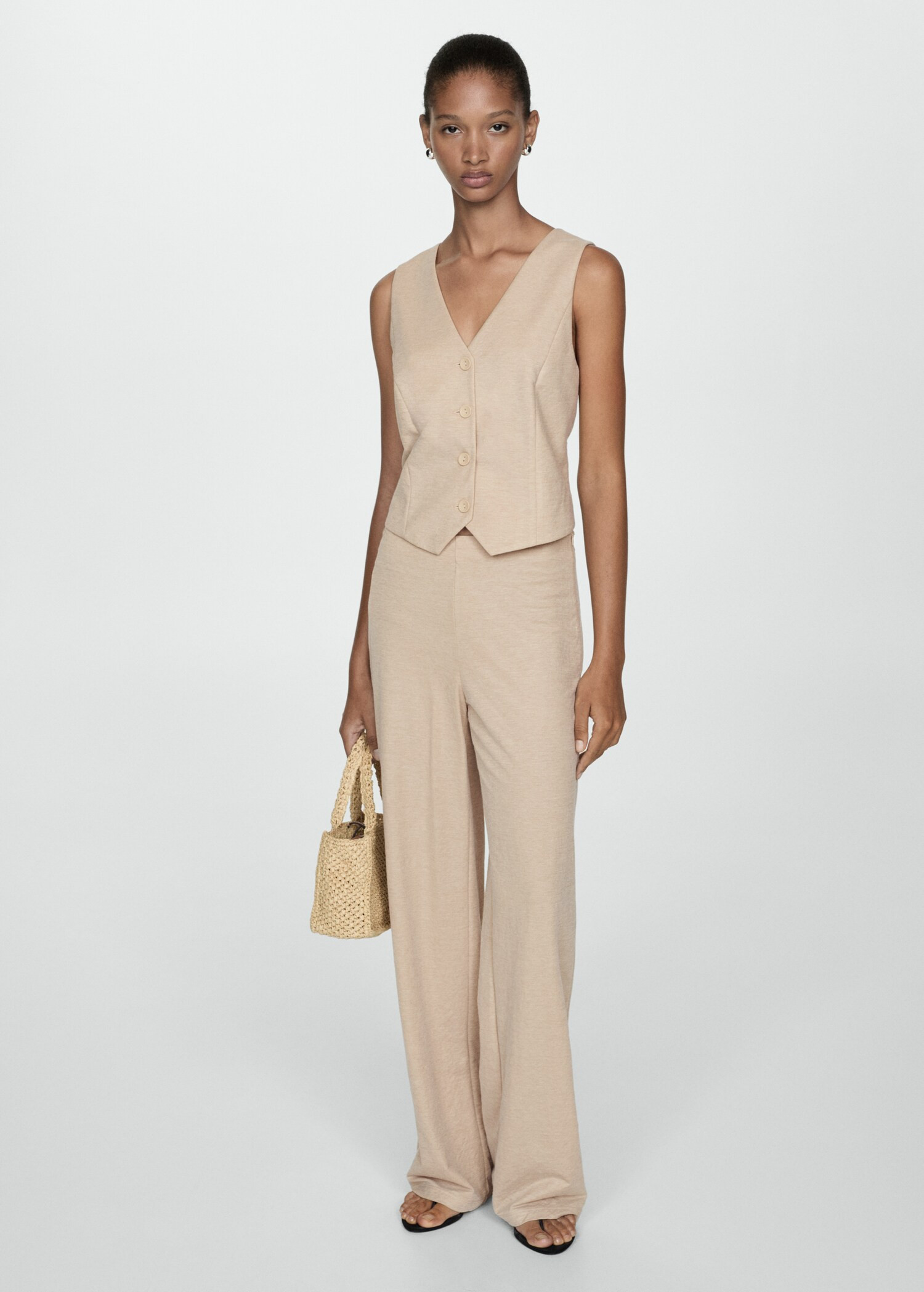 Flowy straight-fit pants | MANGO (US)