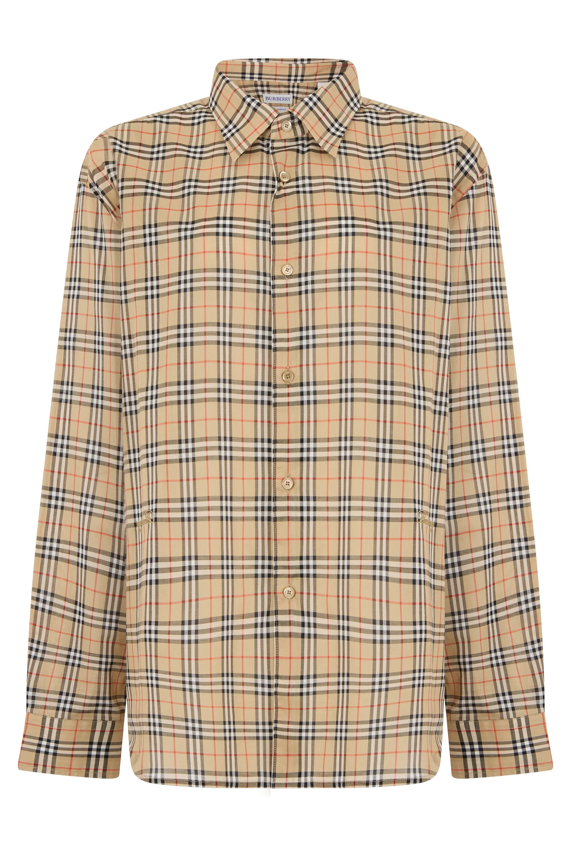 Burberry Check Cotton Shirt — Beige | Italist Inc.