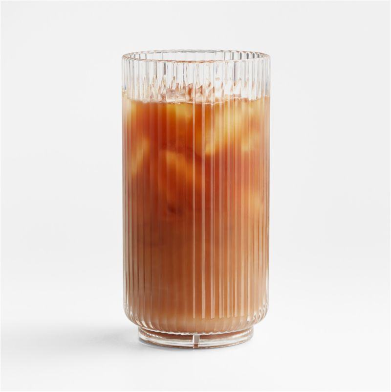 Fluted Acrylic Highball Glass | Crate & Barrel | Crate & Barrel