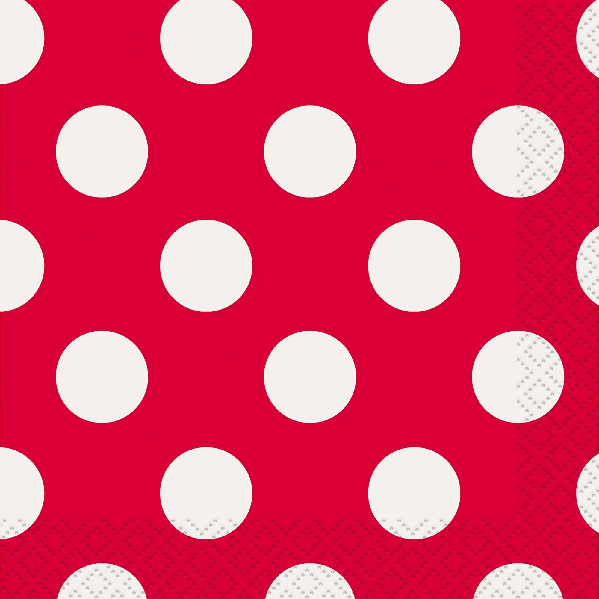Way to Celebrate! Polka Dot Red Paper Luncheon Napkins, 6.5in, 45ct - Walmart.com | Walmart (US)