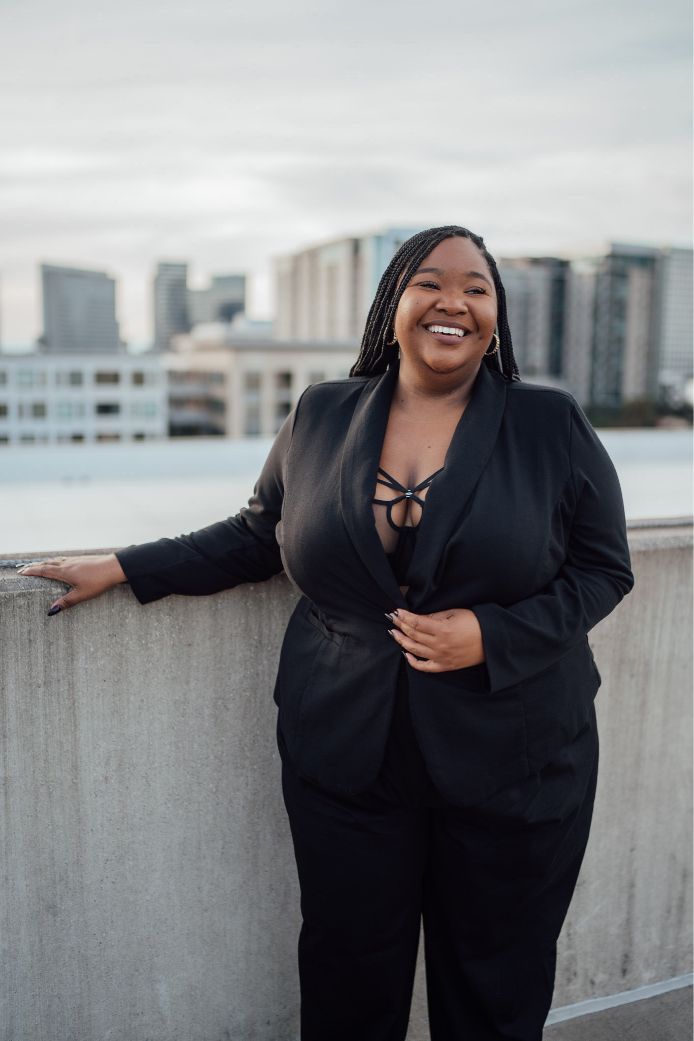 ELOQUII fashion. Valentine’s Day outfit. 

Plus size blazer. Elomi Briana bra. Plus size bras. Plus size wide leg. Plus size blazers on sale. Plus size clothing on sale. Plus size outfit. Outfit of the night. Wide leg pants. Cross button pants. Black outfit. 

#LTKSeasonal #LTKstyletip #LTKcurves