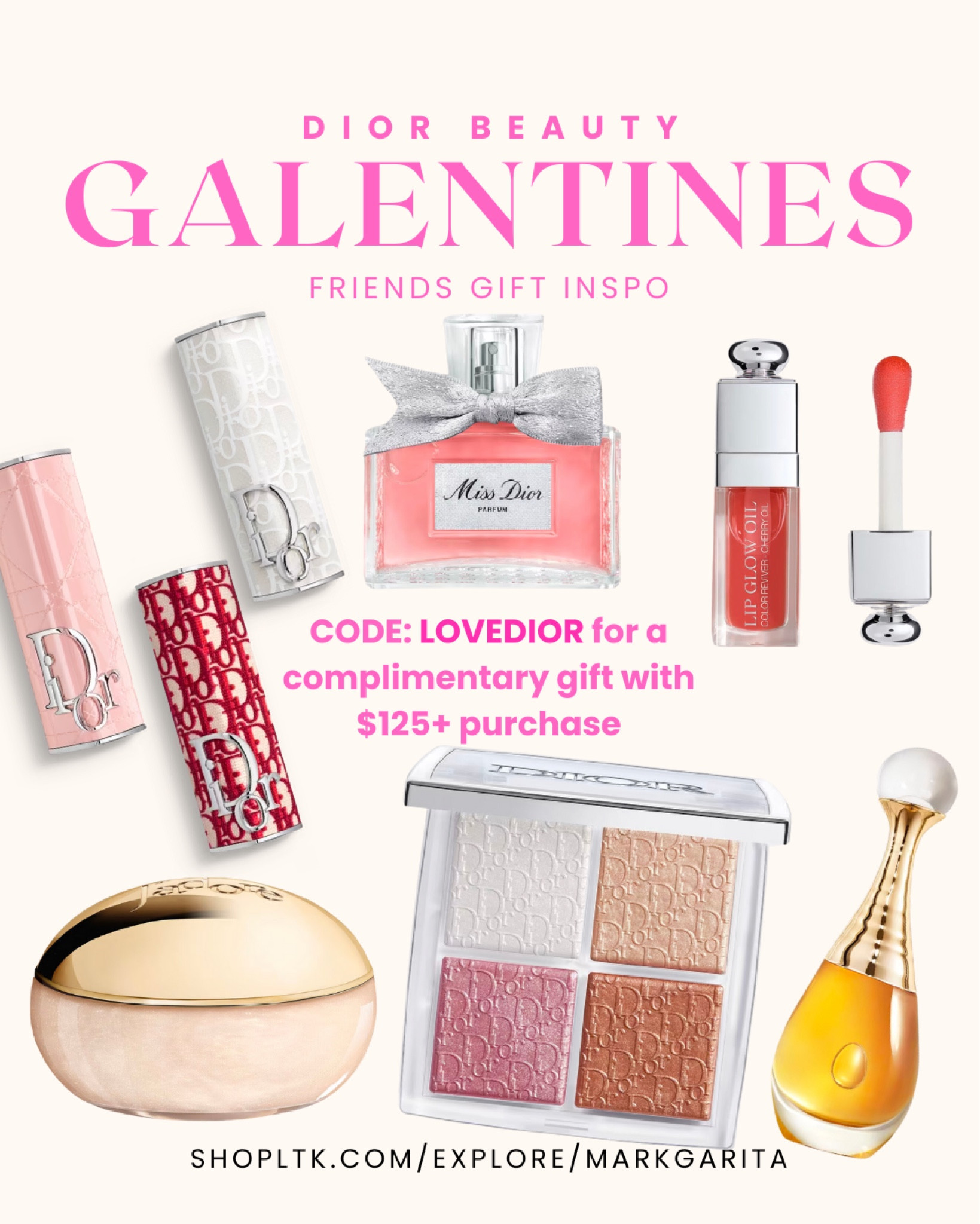 The perfect gifts for the best galentines day ever!

Galentines gift, luxury gift for best friends, vday goody bag, miss Dior parfum, gift inspo for her, gift inspo for girlfriends, Dior lip oil, Dior blush, Dior fragrance set, Dior lipstick

#LTKbeauty #LTKfindsunder50 #LTKGiftGuide