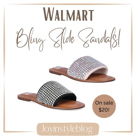 $20 Walmart Madden NYC Women's Bling Flat Slide Sandals / vacation sandals / bling slide sandals / dressy sandals / summer sandals / church shoes 

#LTKTravel #LTKSeasonal #LTKFindsUnder50