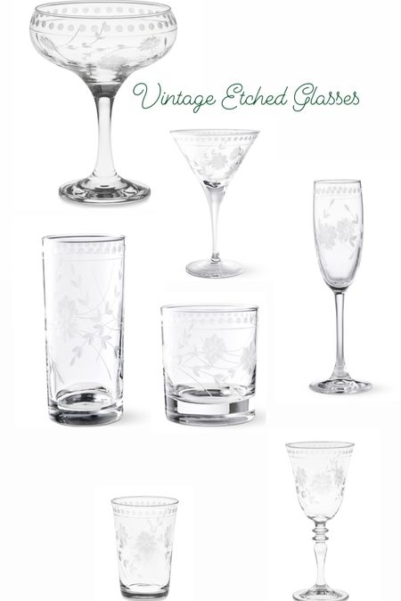 Beautiful every day glassware. But also elegant enough for any event.
#Barware #Glassware #VintageGlasses