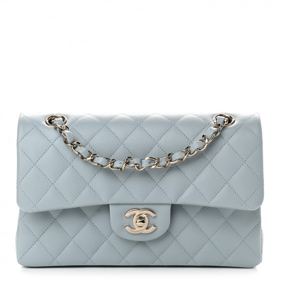 CHANEL

Caviar Quilted Small Double Flap Light Blue | Fashionphile