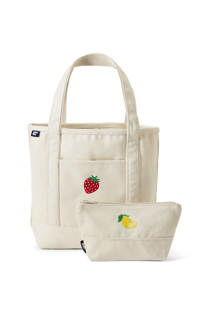 Limited Edition Lavender Fields Tote and Pouch - Lands' End - Ivory | Lands' End (US)