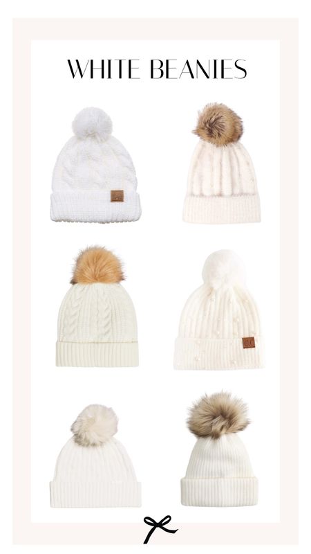 White beanies for winter! The perfect winter hat for casual outfits! 

#LTKSeasonal #LTKfindsunder100 #LTKstyletip