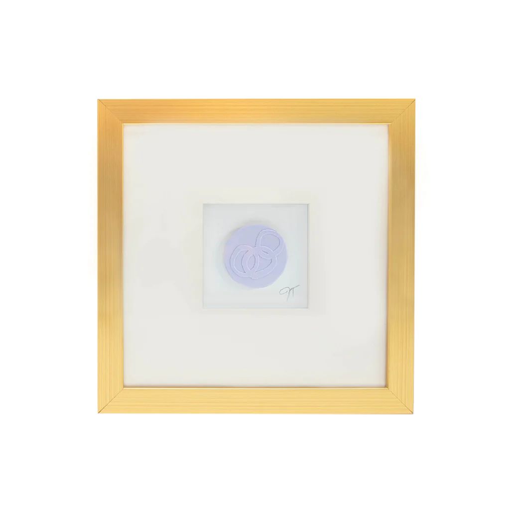 Black Jack Intaglio - lavender - 3 circle | Jenn Thatcher Art