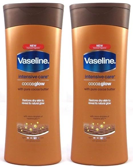 Vaseline Intensive Care Cocoa Glow Body Lotion With Pure Cocoa Butter, 13.5 Oz/400 Ml (Pack of 2) | Amazon (US)