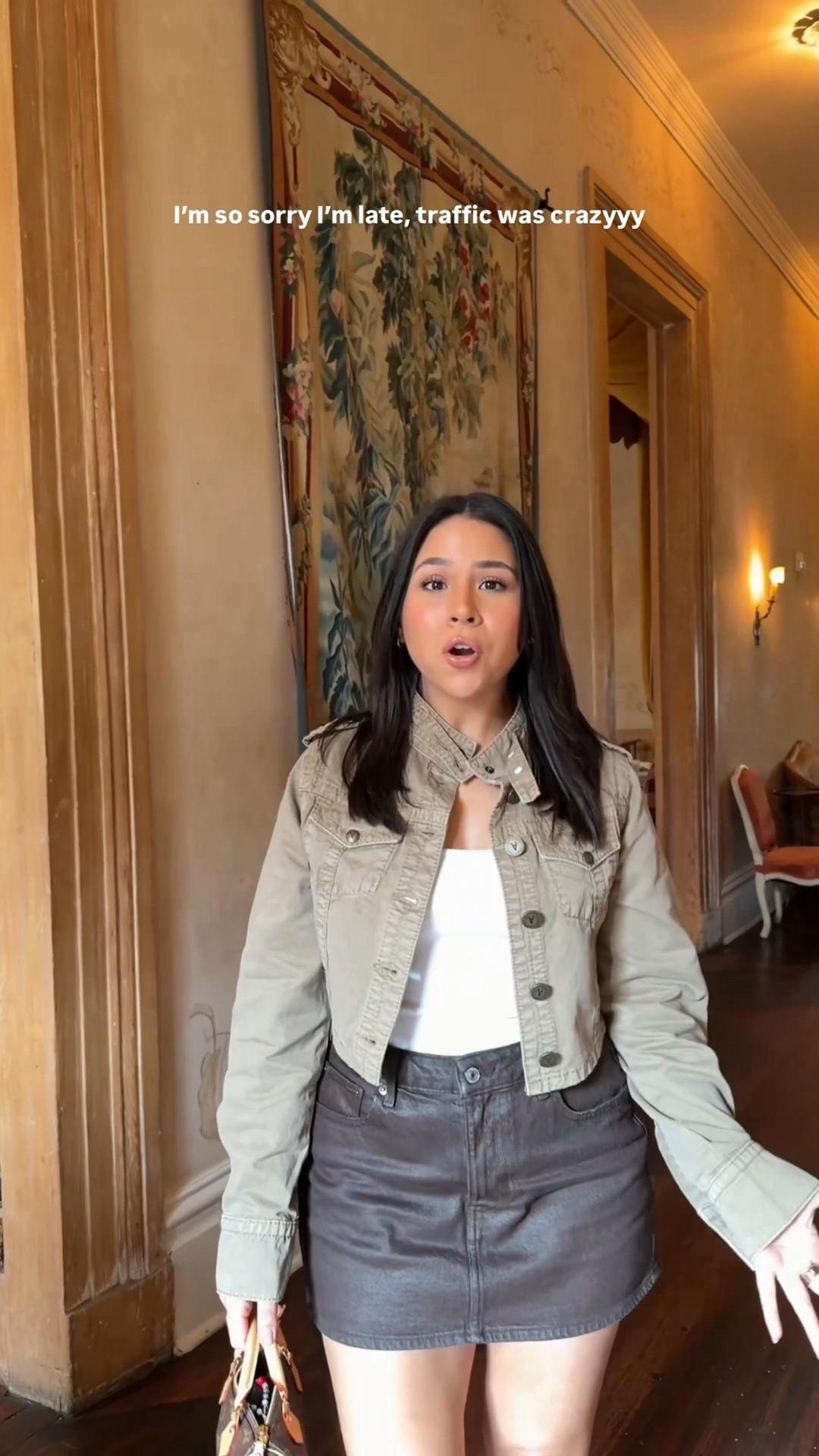 Skirt: 26 
Tank: small
Jacket: small 
Loafers: 7 
White socks 
Nano speedy bag 

#LTKootd #LTKgrwm #LTKdayinmylife