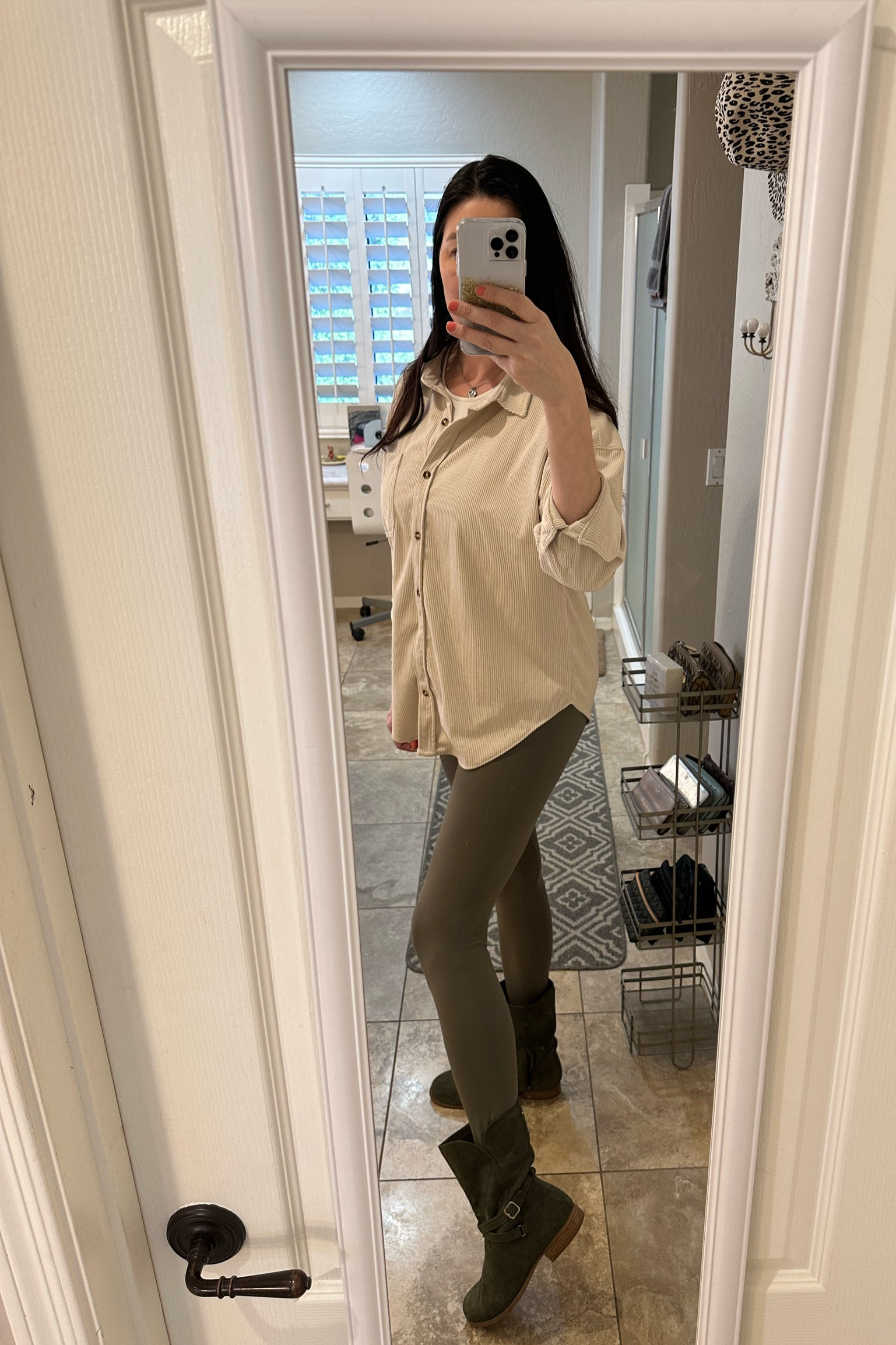 Lulu with boots and a button down for a rainy day. I’ve added similar items for reasonable prices too 

#LTKstyletip #LTKbeauty