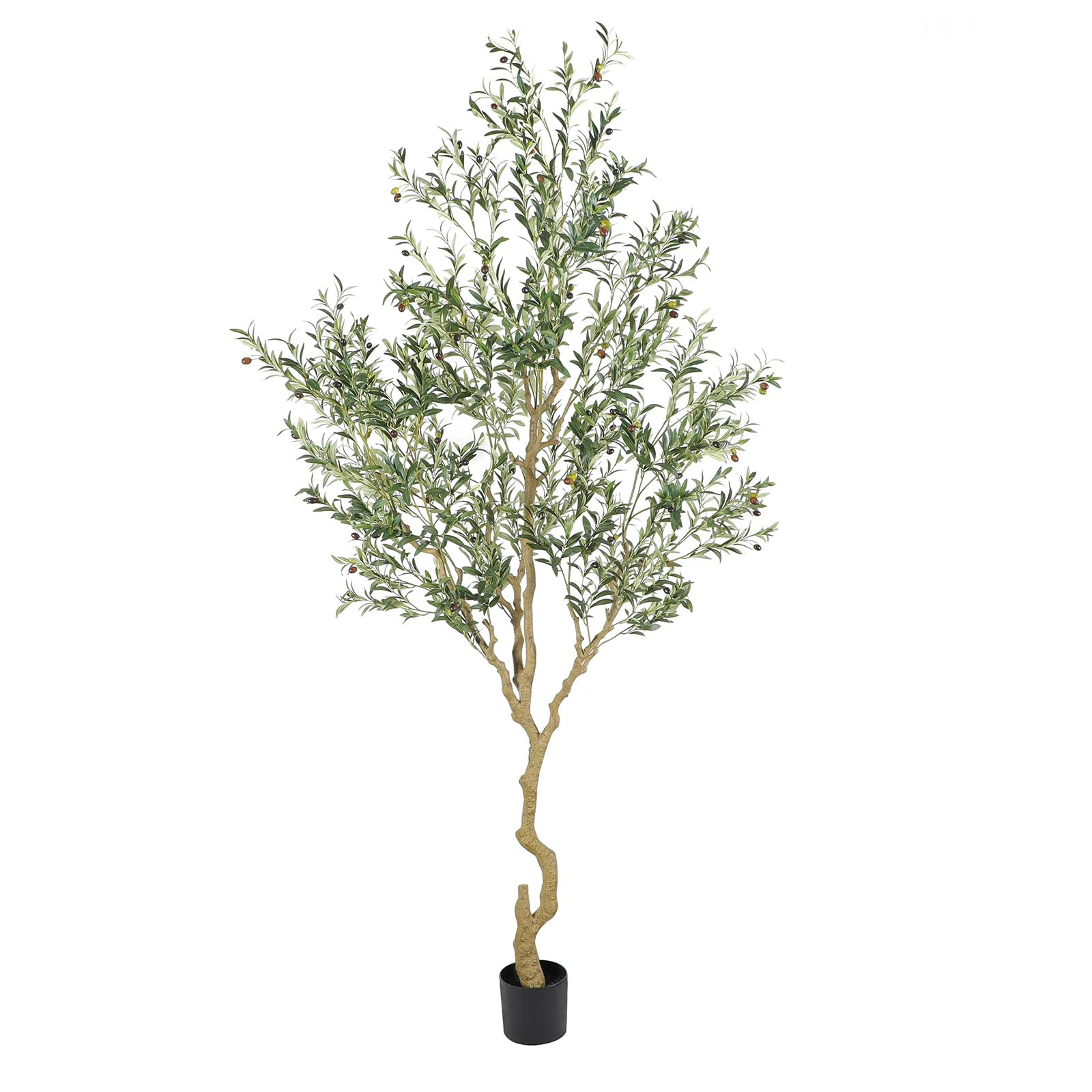 Tall Faux Olive Tree，9ft（108in） Realistic Potted Silk Artificial Olive Tree， Fake Olive T... | Amazon (US)