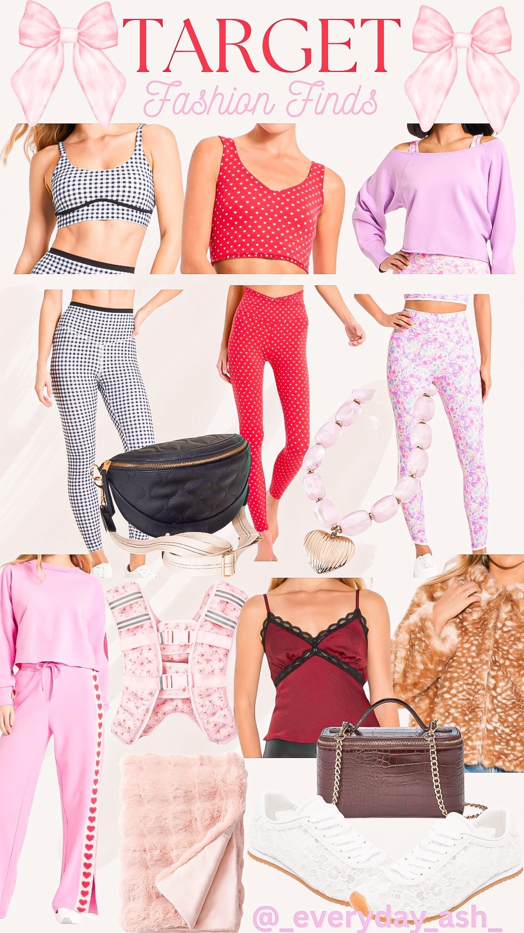 Target // fashion favorites 💕

Target fashion, activewear, leggings, sports bra, lounge outfit, fur coat, weighted vest, lace top, sneakers, crossbody bag, purse, target accessories, winter outfit 

#LTKfitnessgoals #LTKActive #LTKFindsUnder50