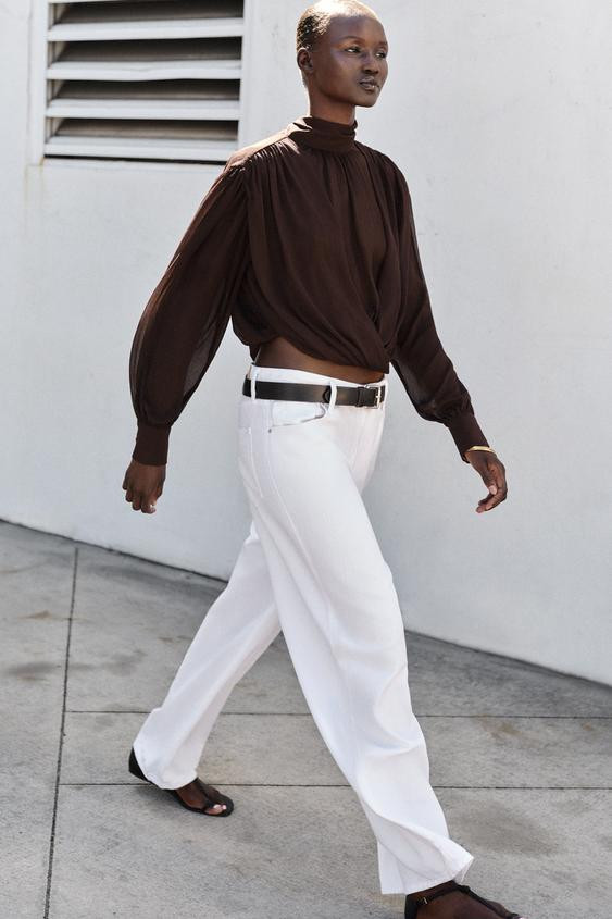 DRAPED BOW BLOUSE | Zara US