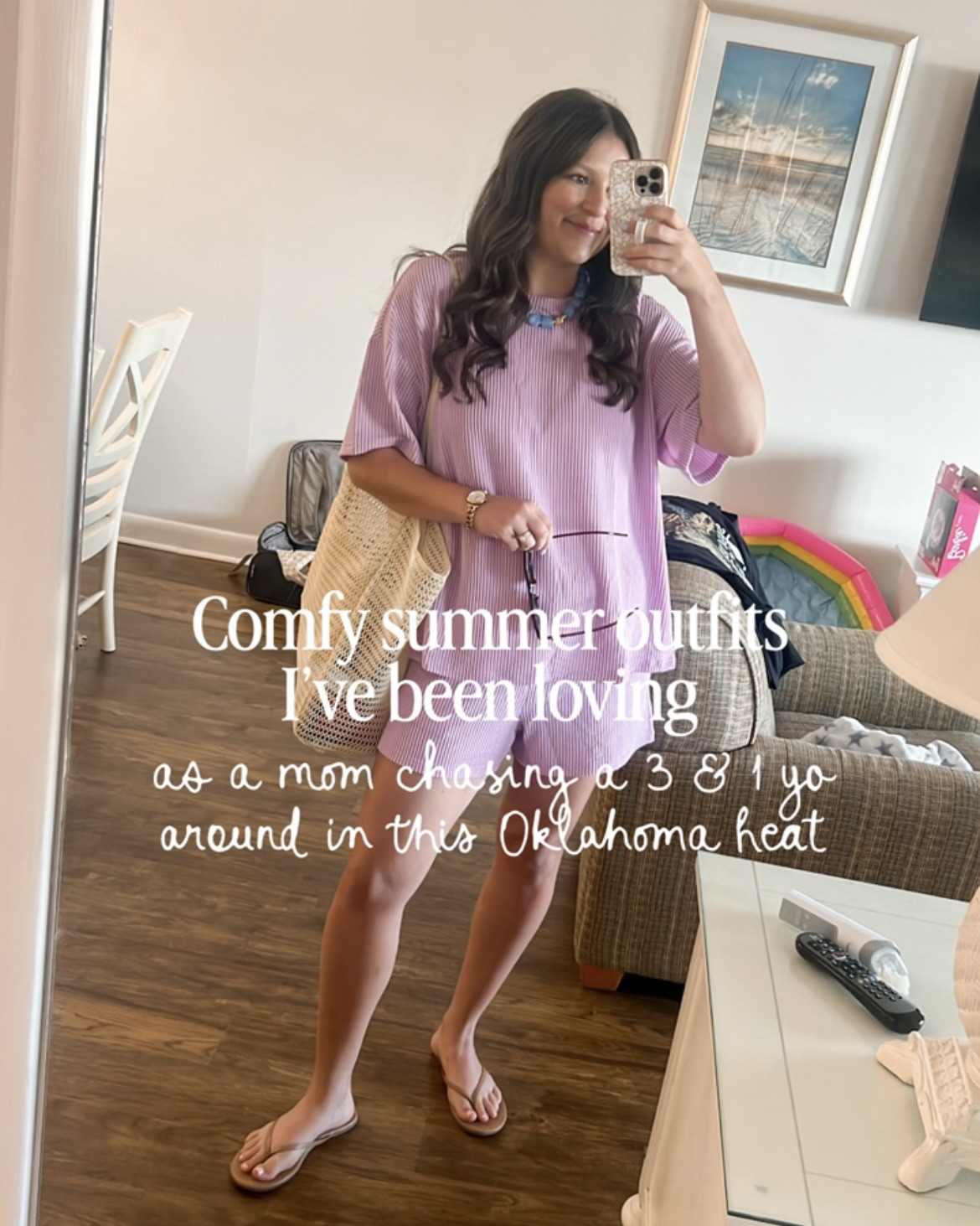 Comfy summer mom outfits! Wearing my true size medium in everything, (you may want to size up in the green set if between sizes) except the flag shirt I am wearing XL + size 8 in the denim shorts

Mom uniform / summer mom uniform / summer mom outfit / comfy summer outfit / comfy outfit / summer outfit / comfy but cute / casual outfit / matching set / everday loungewear / amazon matching seg : lounge set / SAHM outfit / comfy mom outfit / mom outfit / mom style / mom life / striped matching set / striped outfit / lightweight outfit / beach vacation outfit / skort outfit / wfh outfit / work from home outfit / knit matching set / mom shorts / denim shorts

#LTKootd #LTKmomlife #LTKSeasonal