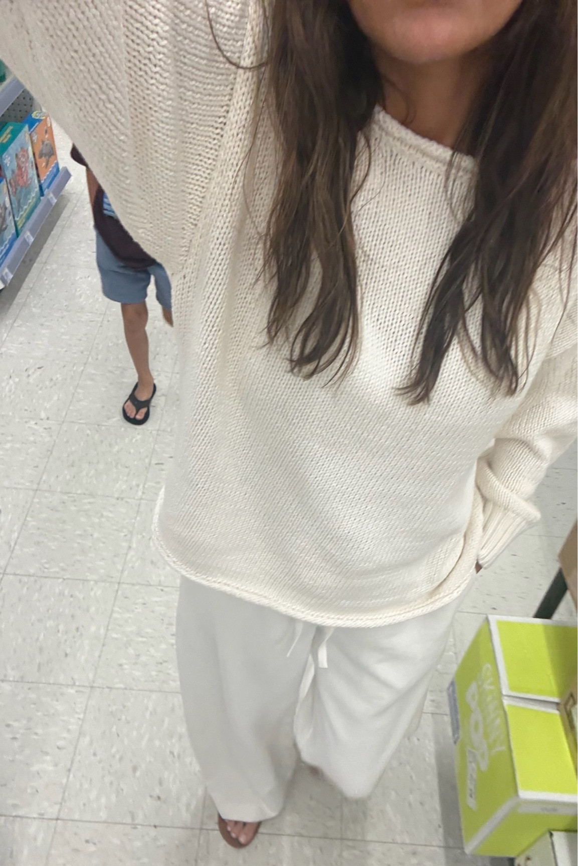 Love this cream sweater!! On sale! Comes in a bunch of colors 

I’m wearing size medium 

White pants from @Aritzia 

Target sale, target fashion, summer outfit, travel outfit 

#LTKSaleAlert #LTKootd #LTKOver40
