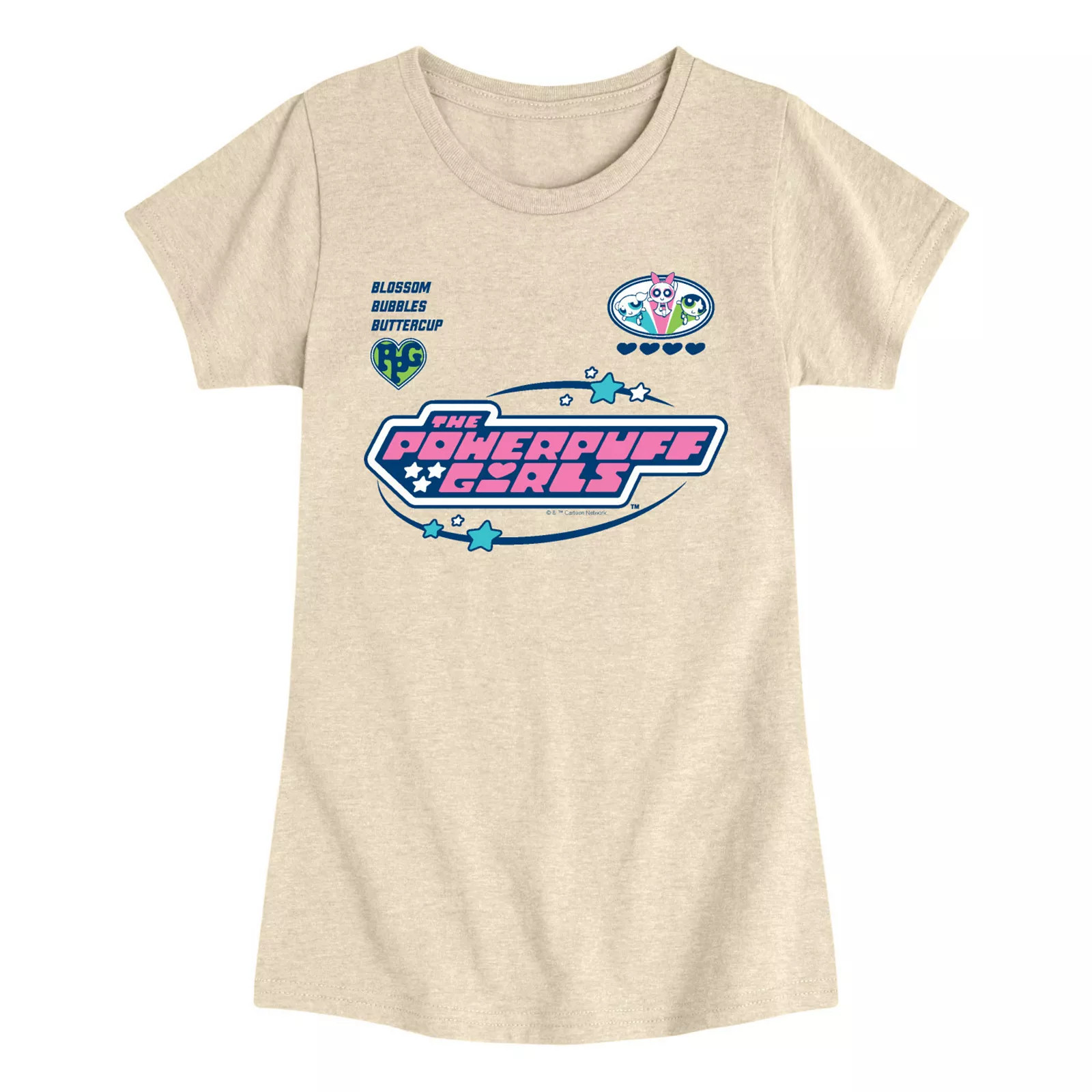 Girls 7-16 The Powerpuff Girls Jersey Graphic Tee, Girl's, Size: Large (10/12), Beige | Kohl's