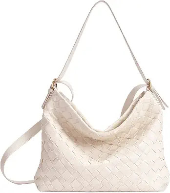 YONGLEE ARTEE Large Capacity Woven Handbag Shoulder Crossbody Bag with Zipper Adjustable Lightwei... | Amazon (US)