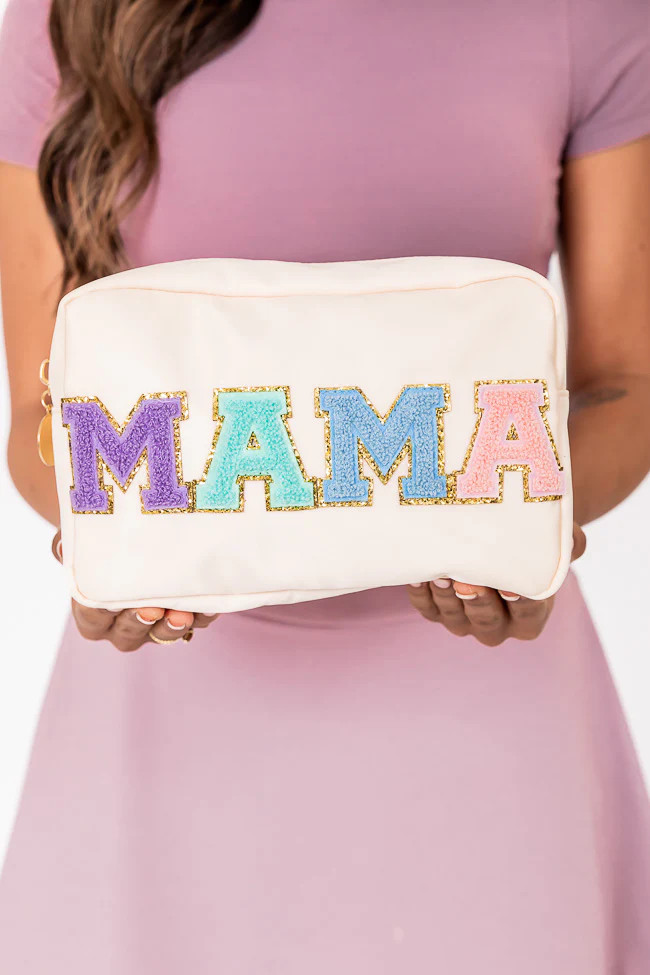 Mama Patch Multi/Tan Medium Bag | Pink Lily