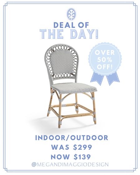 Wow!! This pretty indoor/outdoor bistro chair is now over 50% OFF making it outlet pricing you can score online!! Now just $139 this chair is soo pretty and would be super durable indoors & with kids!!

#LTKfamily #LTKhome #LTKsalealert