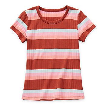 Thereabouts Rib Little & Big Girls Round Neck Short Sleeve T-Shirt | JCPenney