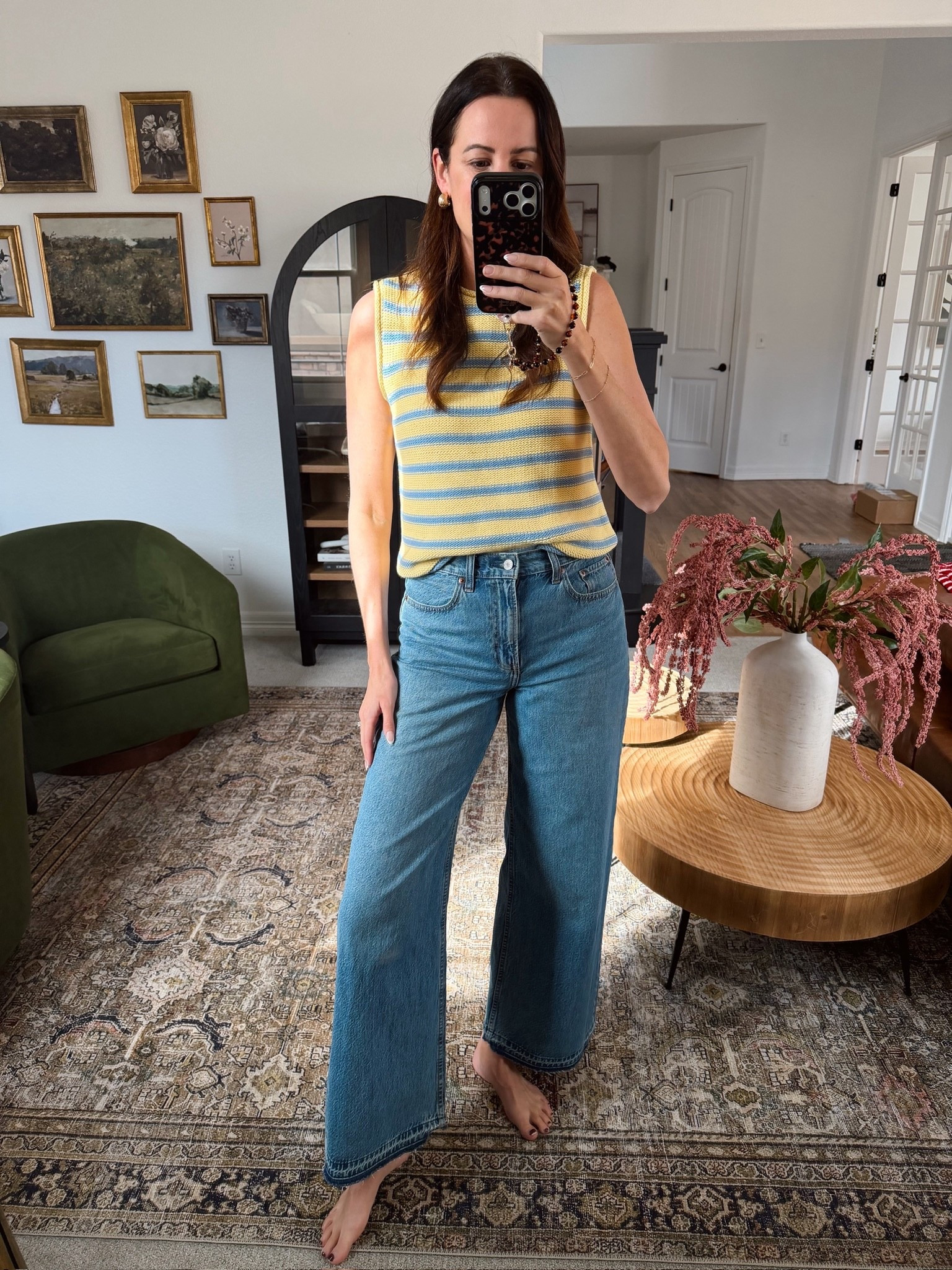 Abercrombie denim sale ends today! 25-40% off all jeans, plus stack code DENIMAF for an extra 15% off! Then 20% off everything else! 
These are the high rise wide leg jeans in a 27 long. 

#LTKTall #LTKgrwm #LTKSaleAlert