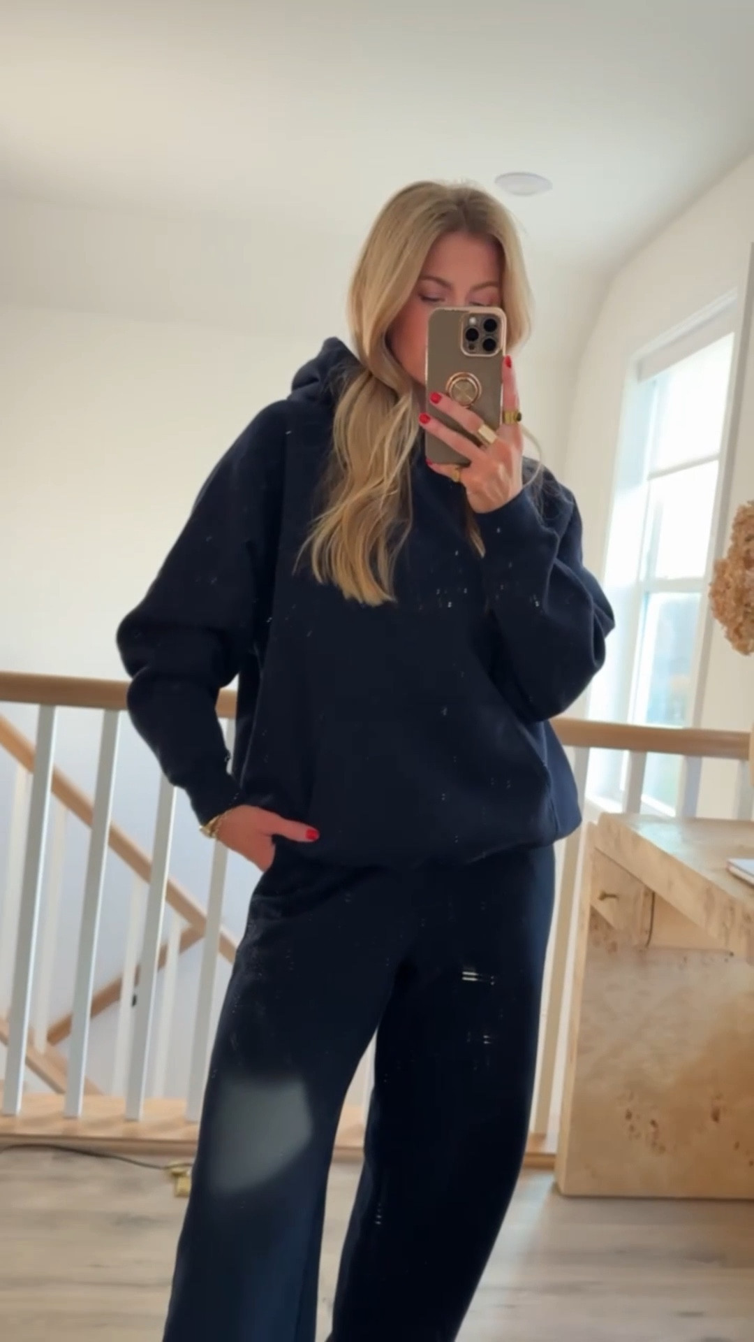 My favorite raglan sweatshirt is on sale! 
Sweatshirt: runs oversized, wearing size small 
Pants: run TTS, wearing size small

#LTKootd #LTKSaleAlert