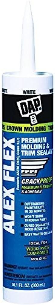 DAP 18542 2 Pack 10.1 oz. Alex Flex Premium Molding and Trim Sealant, White | Amazon (US)