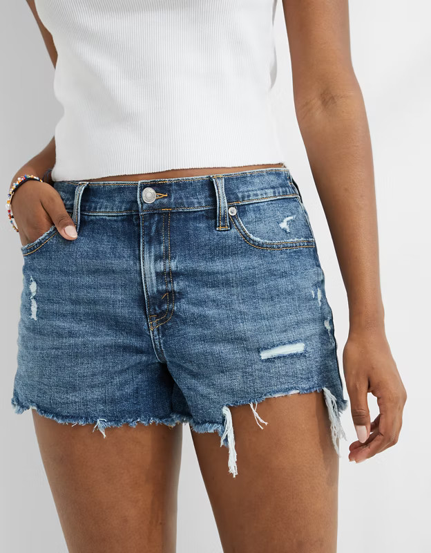 Aerie Distressed Daydream Denim Short | American Eagle Outfitters (US & CA)