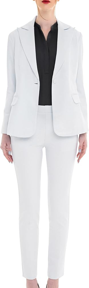 Marycrafts Women's Professional Blazer Pant Suit Set for Work | Amazon (US)