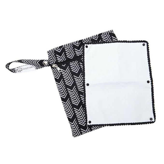 Sarah Wells Pumparoo Wet/Dry Bag for Breast Pump Parts (Black and White) | Amazon (US)