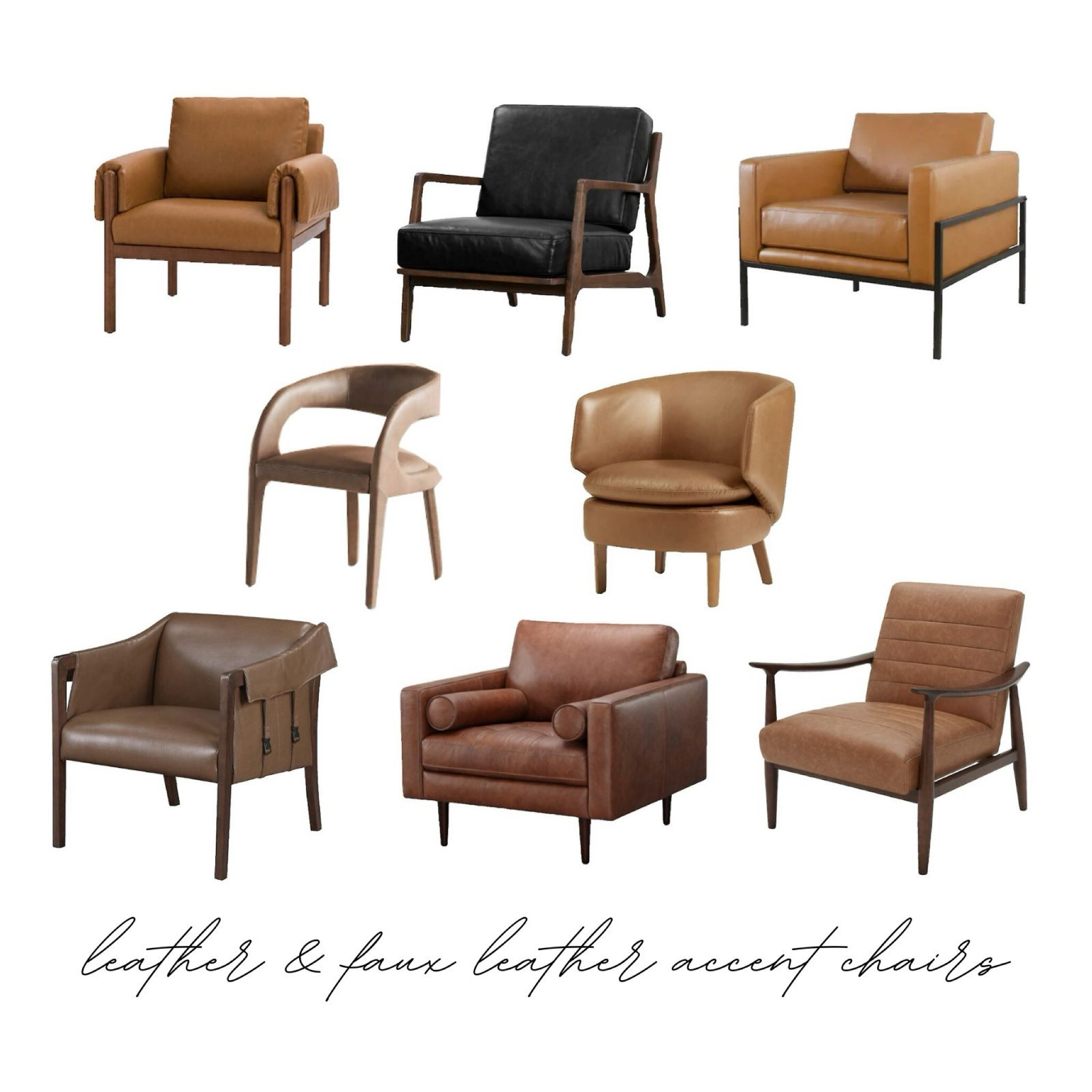 Leather accent chairs 

#LTKhome