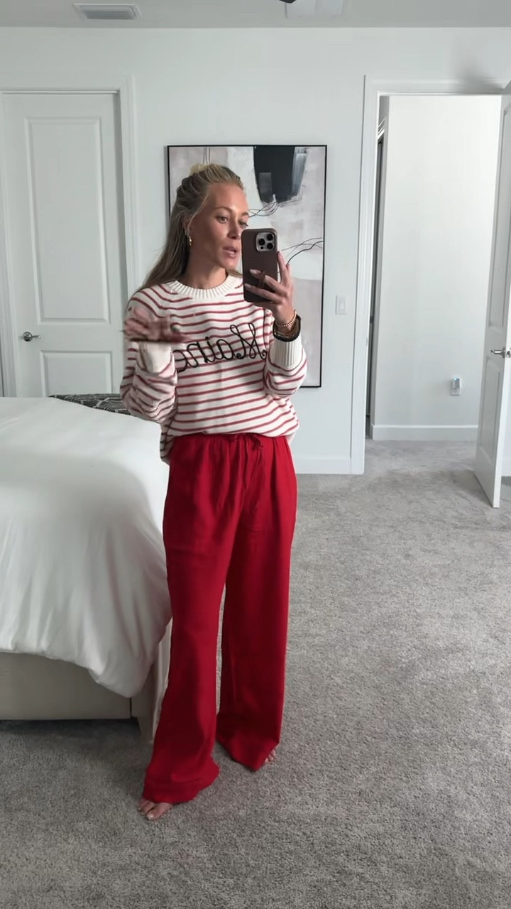 Sharing my Abercrombie order! The Madeline sweater is one of Abercrombie’s core pieces and for Summer they extend it with a cotton knit which I paired with a pull on red linen pant. The whole vibe is a New England summer night. 🦞 Wearing a M in the sweater for an oversized look and a S in the linen pants (they have multiple colors!)

Linen pants, cotton knit sweater, Abercrombie linen; Abercrombie linen pants, Abercrombie elevated lounge, Abercrombie Maine sweater 

#LTKootd #LTKSeasonal