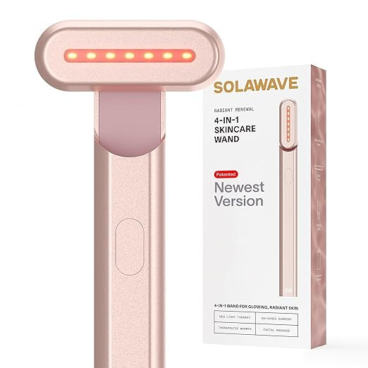 Solawave 4-in-1 Radiant Renewal Wand, Face Skincare Wand with Facial Massager, Facial Wand       ... | Amazon (US)