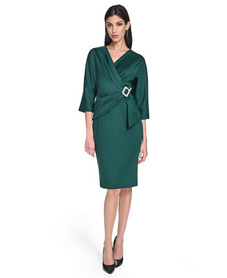 Women's V-Neck Side Drape Cocktail Dress | Macy's