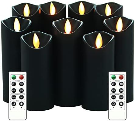 Kakoya Flickering Flameless Candles, Battery Operated Acrylic LED Pillar Candles with Remote Cont... | Amazon (US)