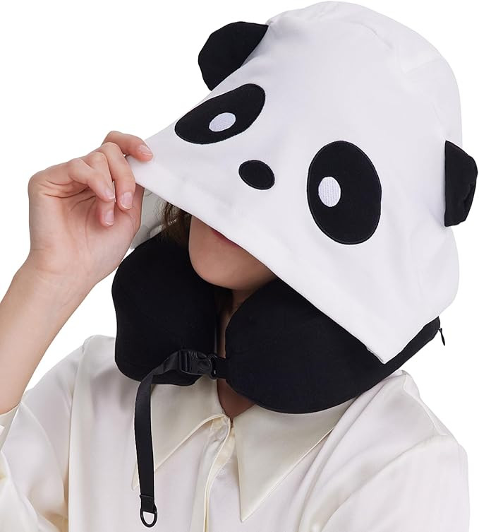 Privacy-Friendly Hooded Travel Pillow for Kids & Adults, Sensory-Friendly, Memory Foam Neck Suppo... | Amazon (US)