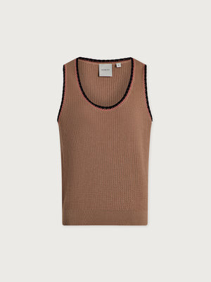 HIGSON KNIT TANK - Lightweight Knit & Clean Summer Layer, Light Taupe / S | Varley US