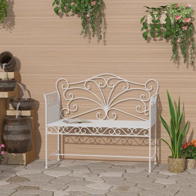 Garden Bench, Outdoor Patio Bench With Armrests | Wayfair North America